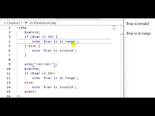69-PHP Developer: Conditional Control Structure - if statement | Practice