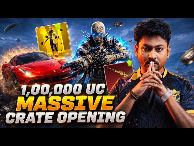 🔴LIVE - 100,000 UC CRATE OPENING | NARUTO ULTIMATE , VENOM MUMMY SUIT & FERRARI