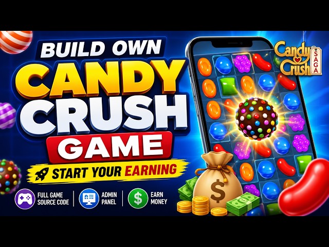 Make Candy Crush Game | Candy Crush Clone Game | Build Match-3 Puzzle Game | Free Source Code