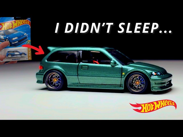$1 HotWheels → Honda Civic Custom Art Piece