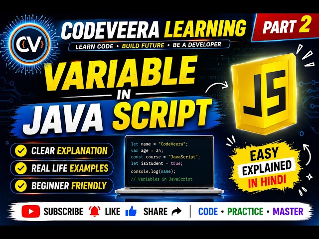 🔥 JavaScript Variables Part 2 | Arithmetic, User Input, Alert & Updating Variables | Hindi