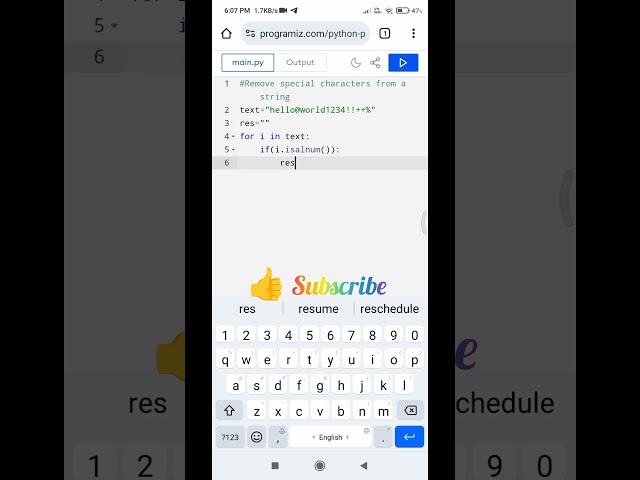 Remove special characters from a string in python #coding #viral #python #specialcharacters #lavanya