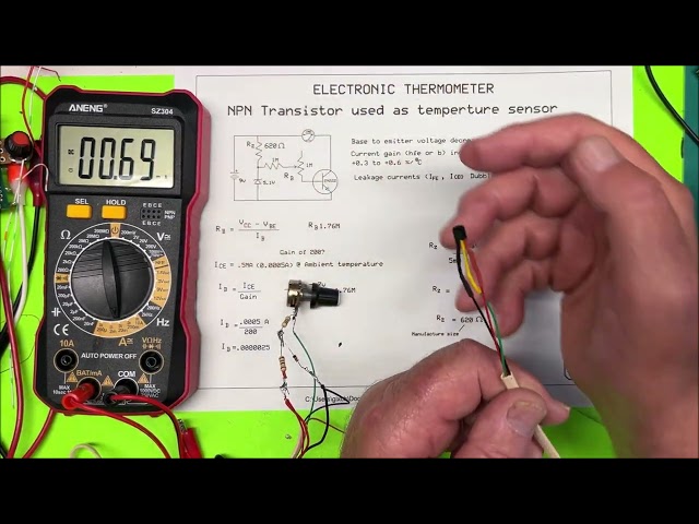 Transistor temperture sensor