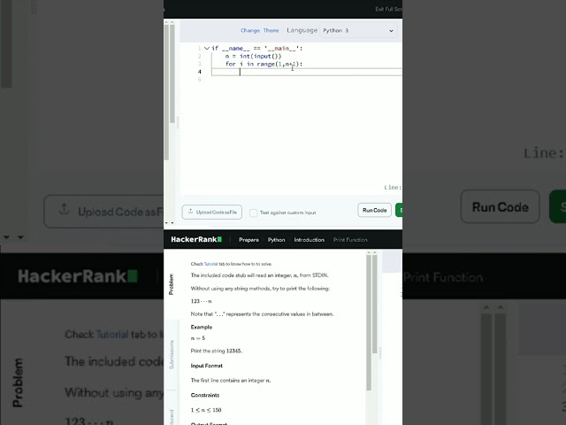 Hackerrank Print function  solution #hackerrank #python #coding #programming #developer #tech