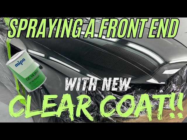 Spraying a front end with a new Clear Coat .... THE NEW Mipa CC14 THIX Clear Coat