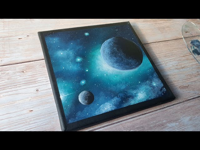 Galaxy space / easy acrylic painting ideas for beginners ✨️
