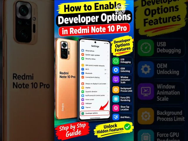 how to enable /developer options in redmi note 10 pro - redmi note 10 pro developer options features