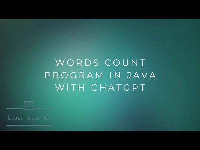 🔥 Words Count Program in Java with AI | Master Java Programming with the Power of AI! 🔥