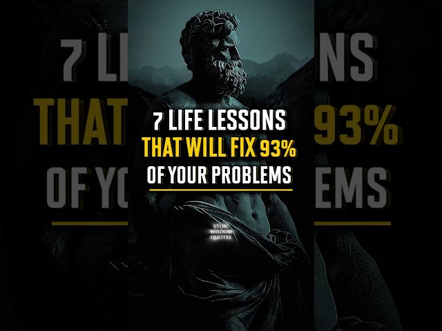 7 Life Lessons That Will Fix 93% Of Your Problems | Stoicism