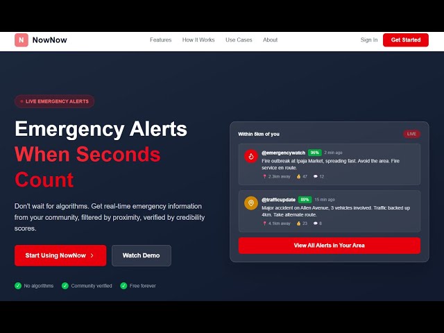 NowNow MVP Demo - Building Real-Time Emergency Alerts for Nigeria | Live Walkthrough