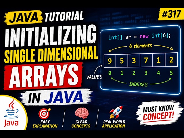 317. Initializing Single Dimensional Arrays in Java (Selenium Java 2026)
