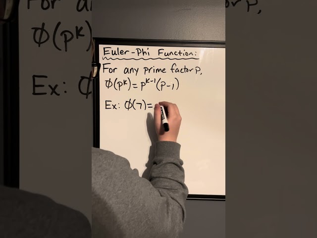 The Euler-Phi Function Of A Prime Number