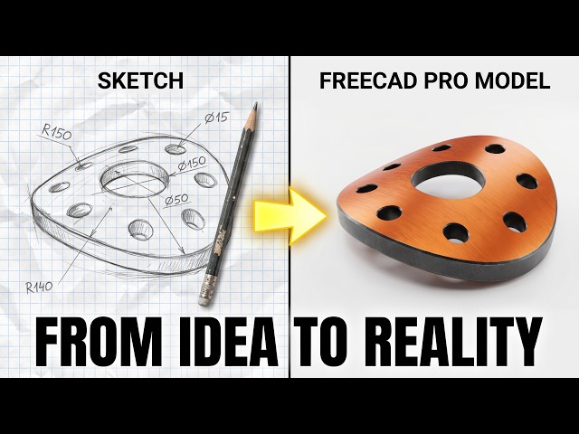 FreeCAD 1.1 Tutorial – How to Make a Curved Plate | Pad & Boolean Common