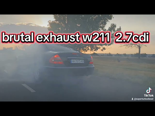 W211 om647 e270cdi stage2 custom exhaust burnout 