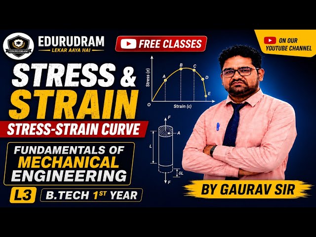 Stress & Strain | Stress-Strain Curve | Fundamentals of Mechanical Engineering | L3 | Gaurav Sir