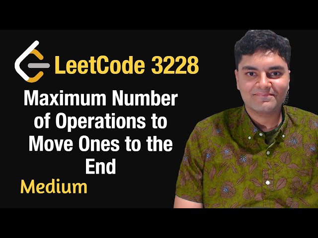 Maximum Number of Operations to Move Ones to the End - Leetcode 3228 - Python