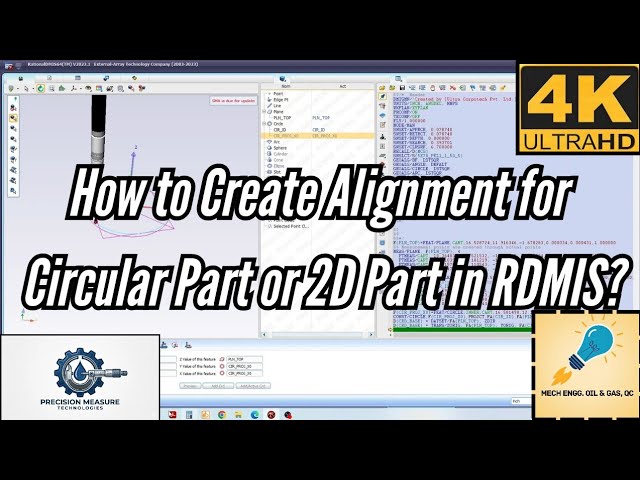 How to Create Alignment for Circular Part or 2D Part in RDMIS? #RDMIS #CMM