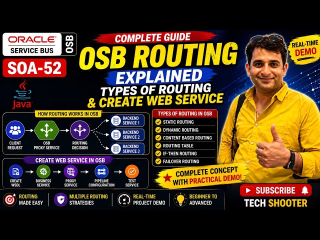 SOA-52 | OSB Routing Explained | Types of Routing & Create Web Service in OSB | Tech Shooter