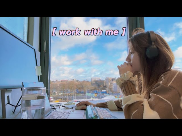 1-hour work with me (no music, no break) keyboard ASMR, office ambience