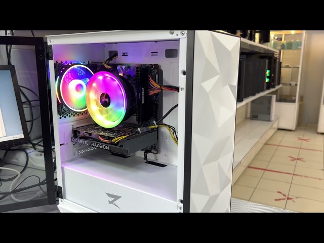 93000₽, intel Core i3 10100F, 8Gb, Radeon RX 6500XT 4Gb, ssd 250Gb NVME, 500W, Zet Gaming MS3 White