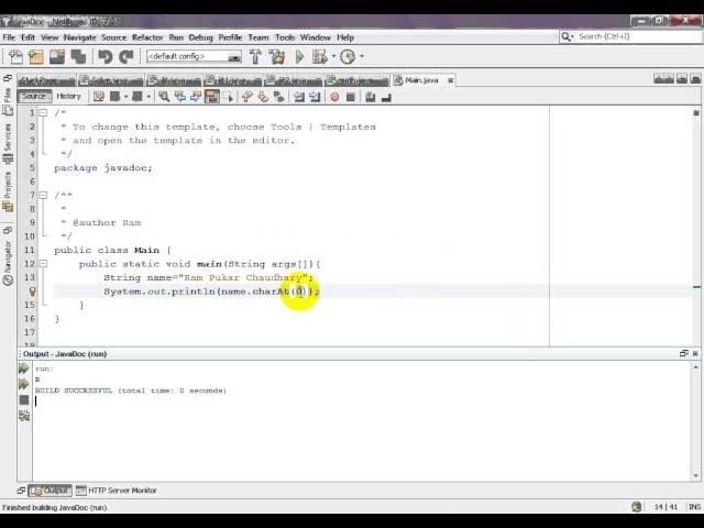 Java CharAt String Function