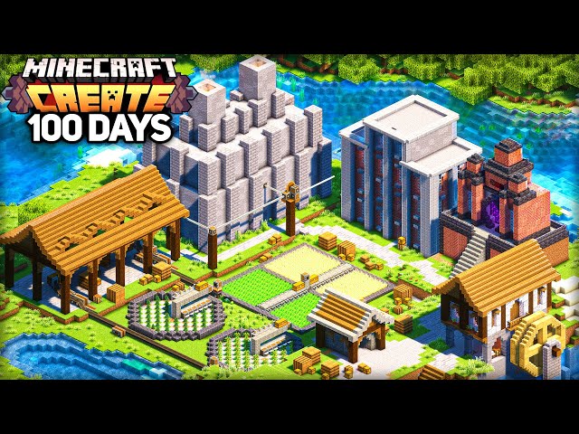 I Survived 100 Days with the CREATE MOD in Minecraft Hardcore
