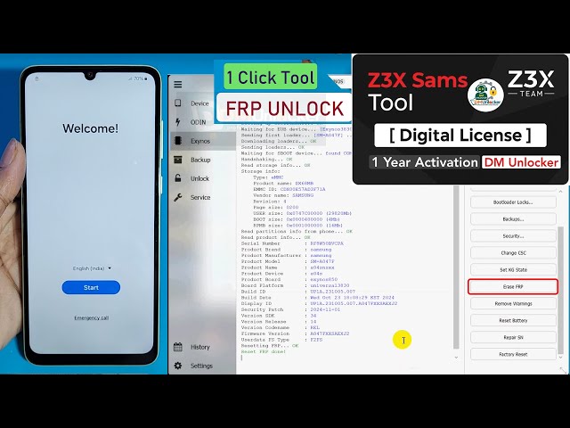Z3X SamsTool Online 1 year license Activation | z3x SAMSUNG FRP TOOL 2025 | DM Unlocker | Samstool