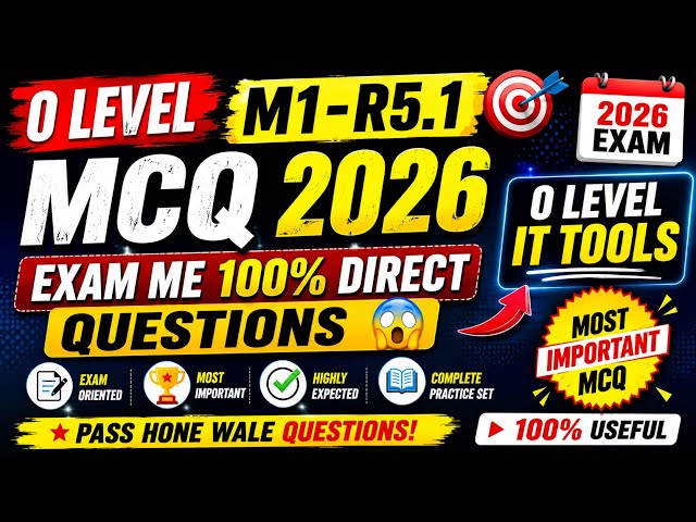 🔥 O Level M1-R5.1 MCQ 2026 🔥 | Exam Me 100% Direct Questions #m1r5 #olevel