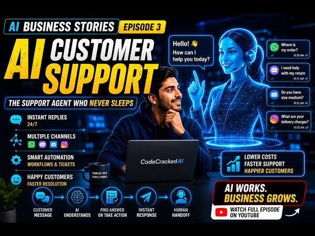 🤖 **AI CUSTOMER SUPPORT — THE SUPPORT AGENT WHO NEVER SLEEPS**