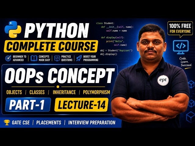 OOPs in Python Explained from Scratch | Lecture 14 Part 1 | Complete Python Course