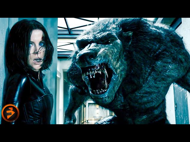Selene Faces Off Against The Giant Super Lycan | UNDERWORLD AWAKENING