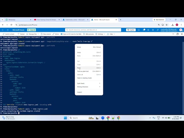 Kubernetes Ingress in AKS | Path-Based Routing with Kubernetes-Part14