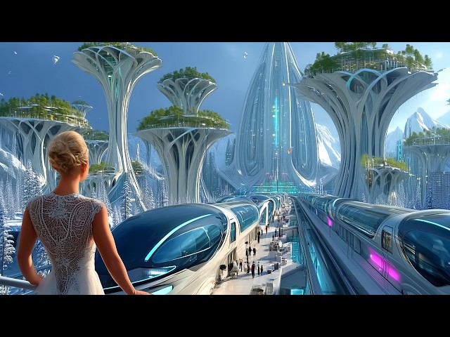 Futuristic Ice Cities of the Year 3000 ❄️ Future Technology World | 1 Hour Sci-Fi Relaxation | 4K