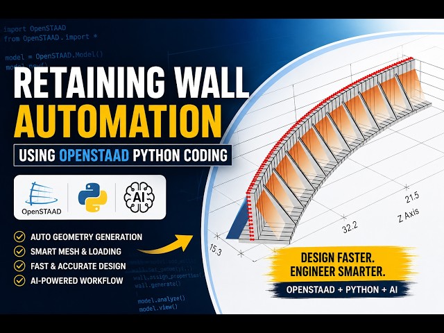 Automate your retaining wall modeling in STAAD.Pro with OpenStaad Python