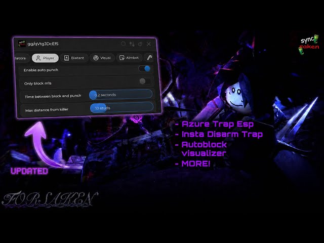 Forsaken Roblox Script UPDATED! Auto Block, Trap ESP, Insta Disarm & More