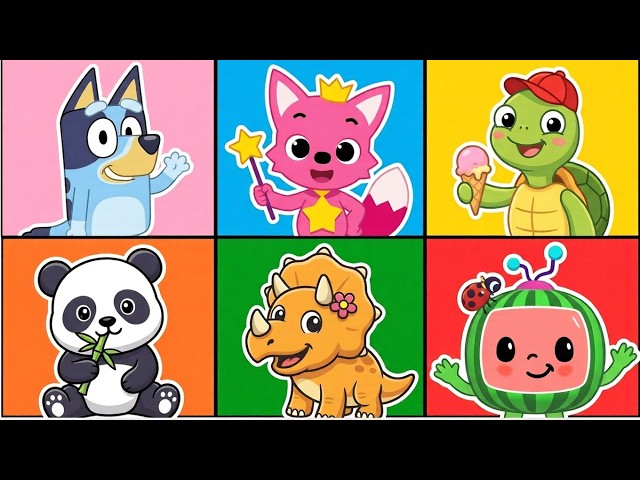 🎶🌈 Learn the colors with this fun children's song | Learning by Playing with Pocoyo and Plim Plim