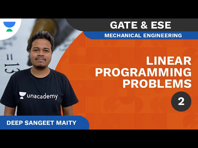 LPP | Simplex Method - 2 | GATE & ESE | IE & OR  | Unacademy Accord by Deep Sangeet Maity