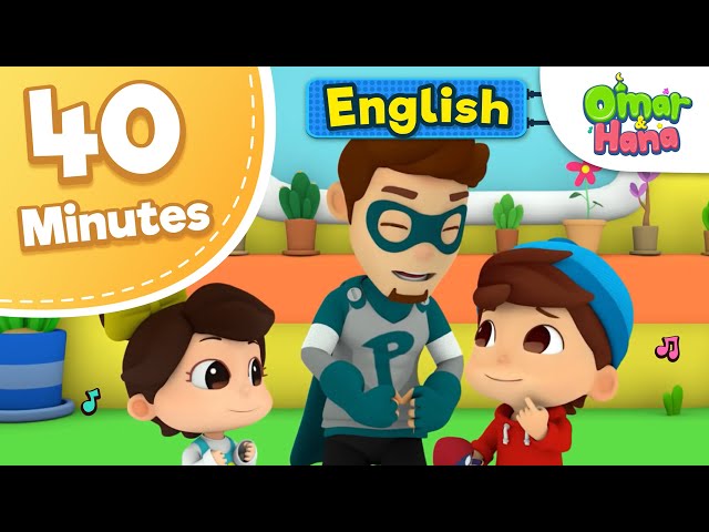 [NO INSTRUMENTS] Omar & Hana | 40 min Compilation of songs | Islamic cartoon