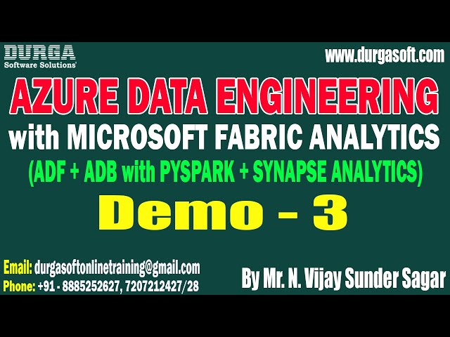 AZURE DATA ENGINEERING with MICROSOFT FABRIC ANALYTICS tutorials || by Mr. N. Vijay Sunder Sagar