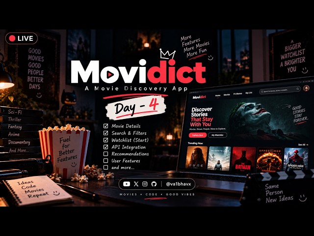 Day 4 | This Movie App Is Getting REAL | Building Movidict LIVE |