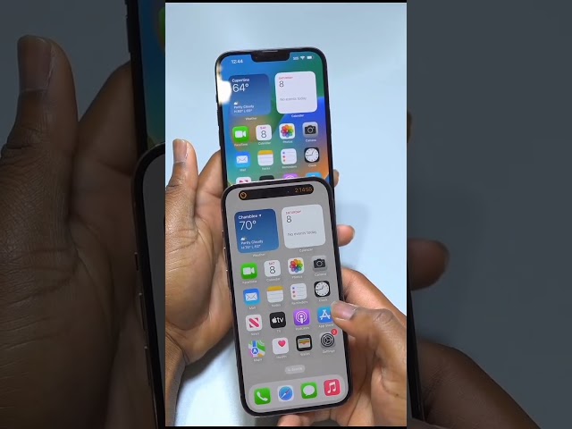 iPhone 14 Pro dynamic iSland vs iPhone 14 Plus Notch #trending #viral #shorts#