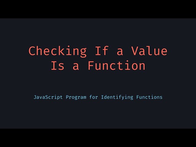 Check If Function