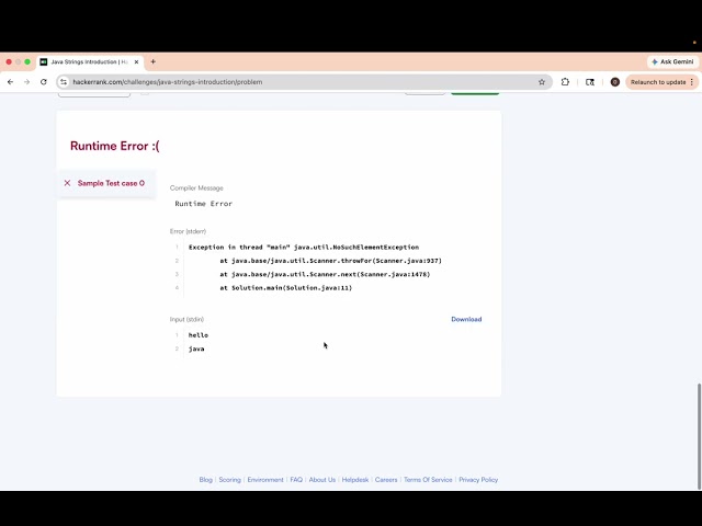 Hackerrank Java Strings Introduction