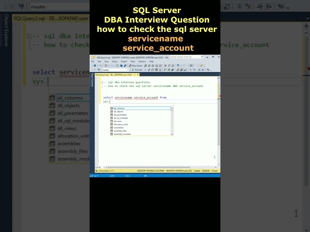 sql dba interview questions and answers sql server servicename AND service account