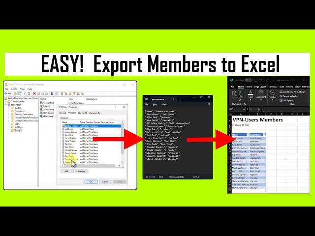 EASY! Command To Export Users From Active Directory Group To CSV Excel File