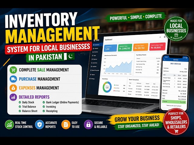 Complete Inventory Management System for Local Businesses in Pakistan  | ASP.NET MVC + SQL Server