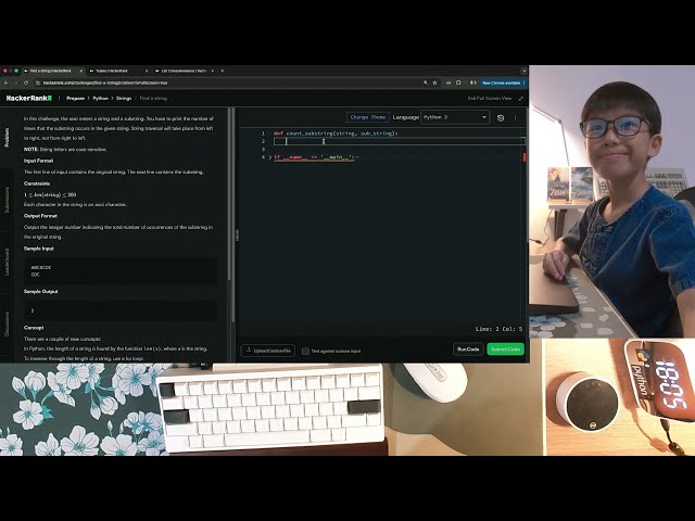 HackerRank | Python | HHKB Type-S | 40 min real time | no talking | EP-2