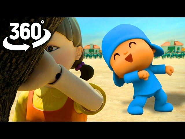 Pocoyo Dance in Squid Game Red Light Green Light! | 360° VR Animation