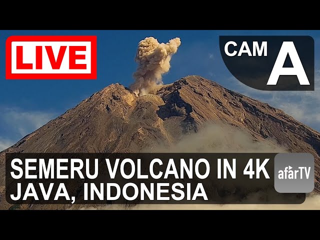 🔴 Live Now: 24/7 Erupting Semeru Volcano in Java, Indonesia in 4K Ultra HD (CAM A)