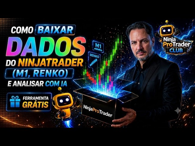Como Baixar Dados do NinjaTrader (M1, Renko) e Analisar com IA (Claude Code) | Ferramenta Grátis